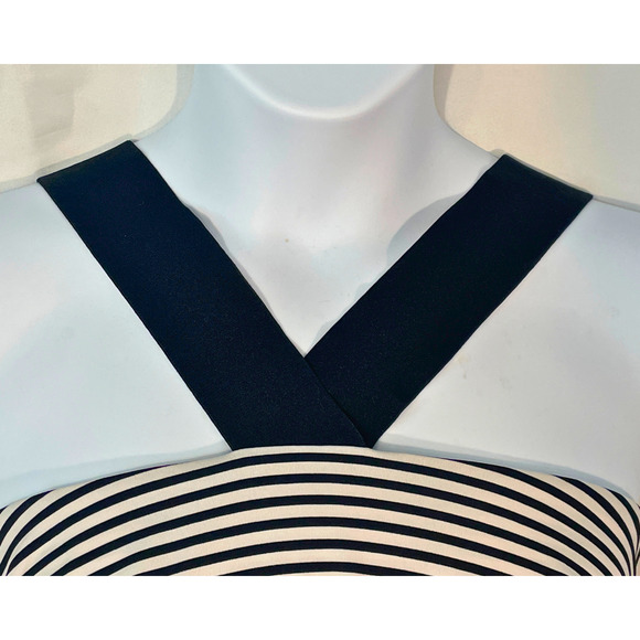 3-FOR-$30 Lane Bryant Plus Sz 18-20 Tank Dress Elastic Straps Ruffles Striped - Picture 4 of 13